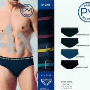 Slip uomo in cotone elasticizzato Paul Martin 51289 (4 CAPI)