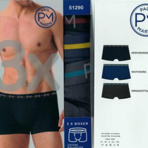 Boxer uomo in cotone elasticizzato Paul Martin 51290 (3 CAPI)