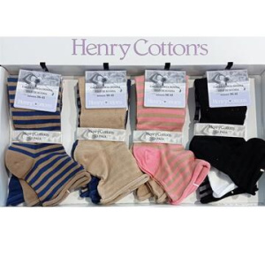 Calzino corto donna in cotone elasticizzato Henry Cottons HF516 TRI-PACK