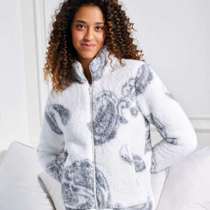 Giacca donna con zip in caldo pile coral orsetto Jadea 5211