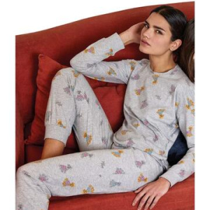 Pigiama donna in jersey di cotone caldo Jadea Home 5245