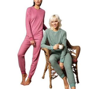 Pigiama donna in jersey di cotone caldo Jadea Home 5248