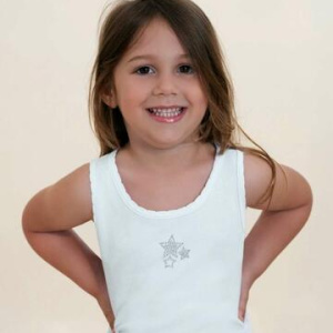 Canottiera bimba spalla larga in cotone caldo Antonella 52F142