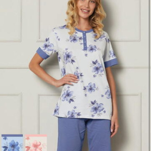 Pigiama donna a manica corta in jersey di cotone Cippi 5741