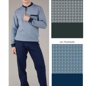 Pigiama uomo taglie forti in cotone caldo Bip Bip 6424 Tg.58-60