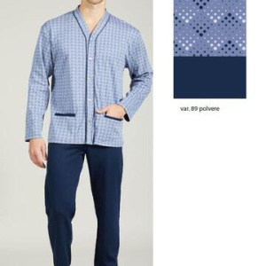 Pigiama uomo aperto in jersey di cotone caldo Bip Bip 6957