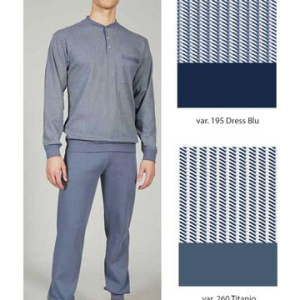 Pigiama uomo calibrato in jersey di cotone caldo Bip Bip 7079 Tg.58 – 60