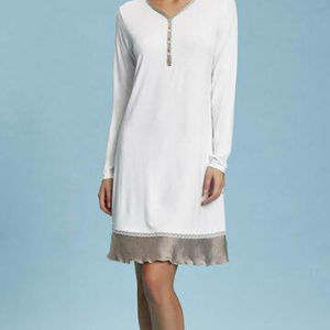 Camicia da notte donna in viscosa e raso Andra 7399