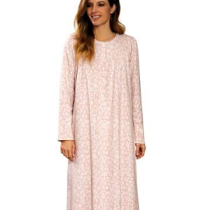 Camicia da notte in cotone lanato punto Milano Linclalor 77875