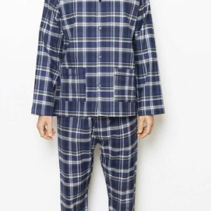 Pigiama uomo aperto in tessuto di flanella leggera Olimpia 813