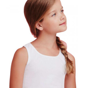 CANOTTA BAMBINA COTONE ELASTICIZZATO ELLEPI 8409 2-10 ANNI