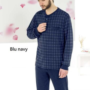 Pigiama uomo in jersey di cotone caldo StellaDueG U8676