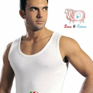 CANOTTA SPALLA LARGA UOMO LANE E COTONE LEABLE 87 Tg.8