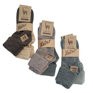 Calzino corto con risvolto donna in alpaca Goffredo Berenzi 9001 (2 PAIA)