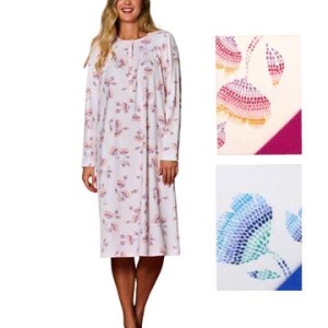 Camicia da notte donna in jersey di caldo cotone Linclalor 92242
