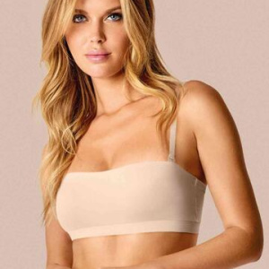 Top a fascia imbottito in microfibra reciclata Infiore art. 956