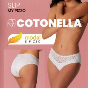 Slip donna in cotone-modal con pizzo Cotonella ADC88