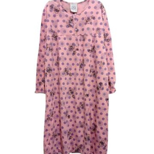 Camicia da notte donna a manica lunga in cotone Moquette Amelie