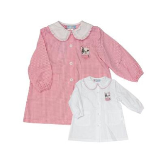 GREMBIULE ASILO BAMBINA ANDY&GIò 90288 RICAMO CAGNOLINO