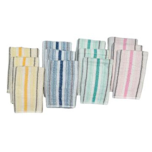 ASCIUGAMANO RIGATO IN SPUGNA KUVEE HOME SOFFIO 55×105