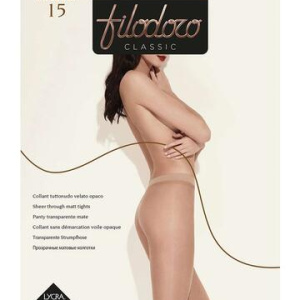 Collant donna velato tutto nudo Filodoro Classic Aura 15