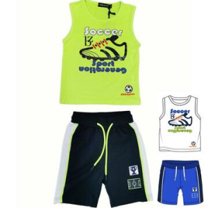 COMPLETO BAMBINO CANOTTA E BERMUDA BOYZONE BB-37781 3-7ANNI