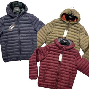 PIUMINO UOMO 100GR CON CAPPUCCIO CRANBERRY CB24003