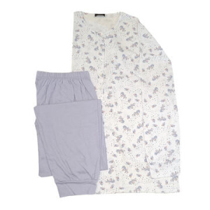 PIGIAMA DONNA CALIBRATO A SERAFINO IN JERSEY DI COTONE STELLADUEGI D9218