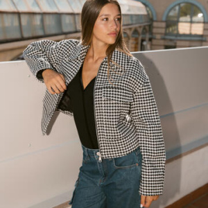 GIACCA DA DONNA PIED-DE-POULE G122 FIORENZA AMADORI