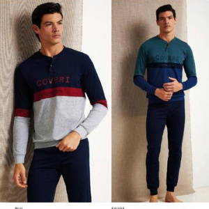 Pigiama uomo in jersey di cotone Enrico Coveri EP1158