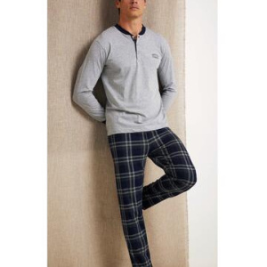 Pigiama uomo lungo in jersey di cotone Enrico Coveri EP1159