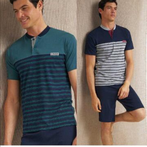 Pigiama uomo corto in jersey di cotone Enrico Coveri EP1170