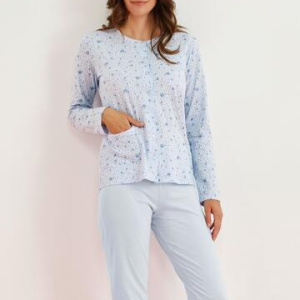 Pigiama donna aperto in jersey di cotone Enrico Coveri EP5200