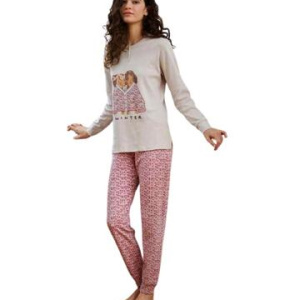 Pigiama donna in jersey di cotone caldo Enrico Coveri EP6249