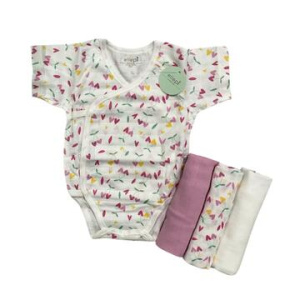 SET REGALO NEONATO BODY+TRIS DI TELI BAMBOO ELLEPI CR1011