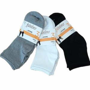 Calzino corto donna taglio vivo in cotone elasticizzato Filodoro F115535