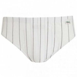 SLIP UOMO IN COTONE CON RIGHE CIELLEGI FLASH TG.7-8 BIANCO