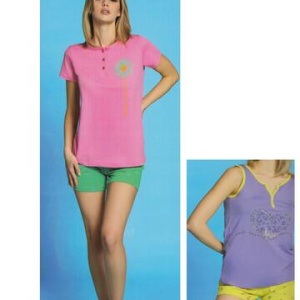 Pigiama donna a manica corta in jersey di cotone Intimami ID1348