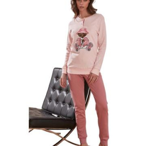 Pigiama donna in jersey di cotone caldo Intimami ID1416