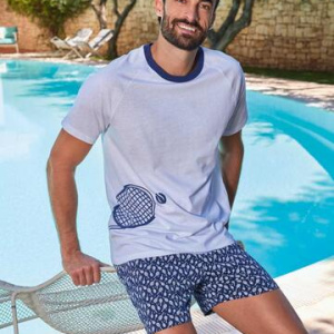 Pigiama uomo corto in jersey di cotone Intimami IU427