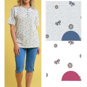 Pigiama donna manica corta e pinocchietto Karelpiu KC4059