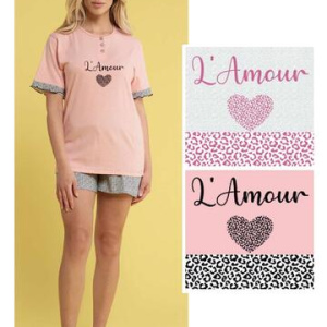 Pigiama donna a manica corta in cotone Karelpiu KC4090