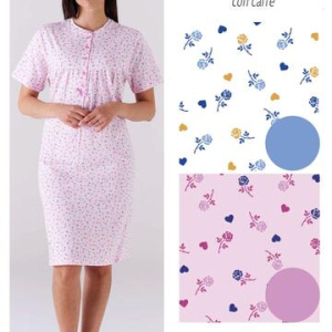 Camicia da notte CALIBRATA in jersey di cotone a manica corta Karelpiu KC6027