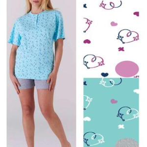 Pigiama donna a manica corta in cotone Karelpiu KC6075