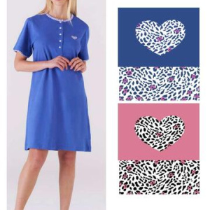 Camicia da notte donna a manica corta Karelpiu KC6114
