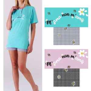 Pigiama donna a manica corta in cotone Karelpiu KC6123