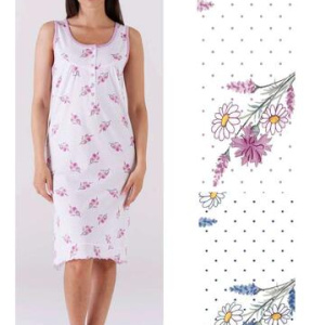 Camicia da notte donna in jersey di cotone a spalla larga Karelpiu KC6262