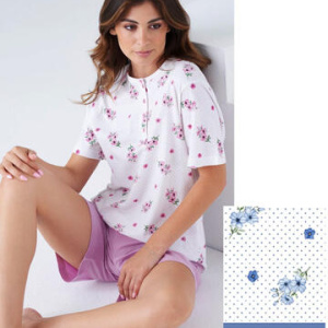 Pigiama donna CALIBRATO a manica corta in cotone Karelpiu KC8018