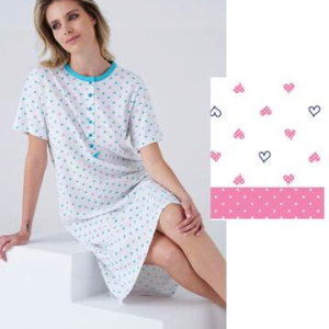 Camicia da notte CALIBRATA in jersey di cotone a manica corta Karelpiu KC8061