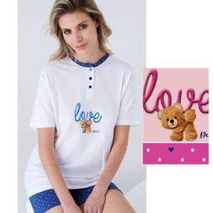 Pigiama donna a manica corta in cotone Karelpiu KC8085